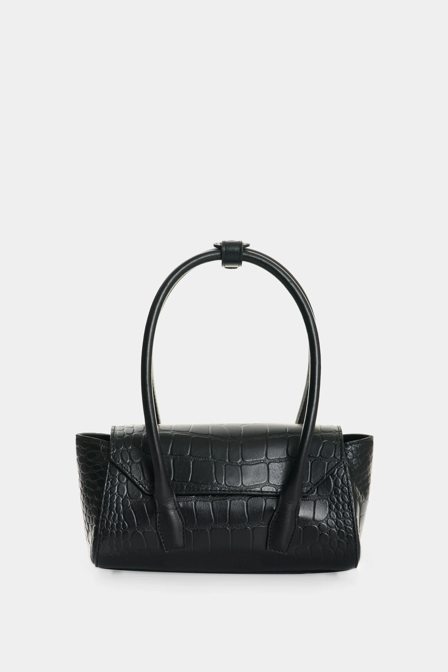 Men’s Mini Croc-Embossed Leather Crossbody Bag