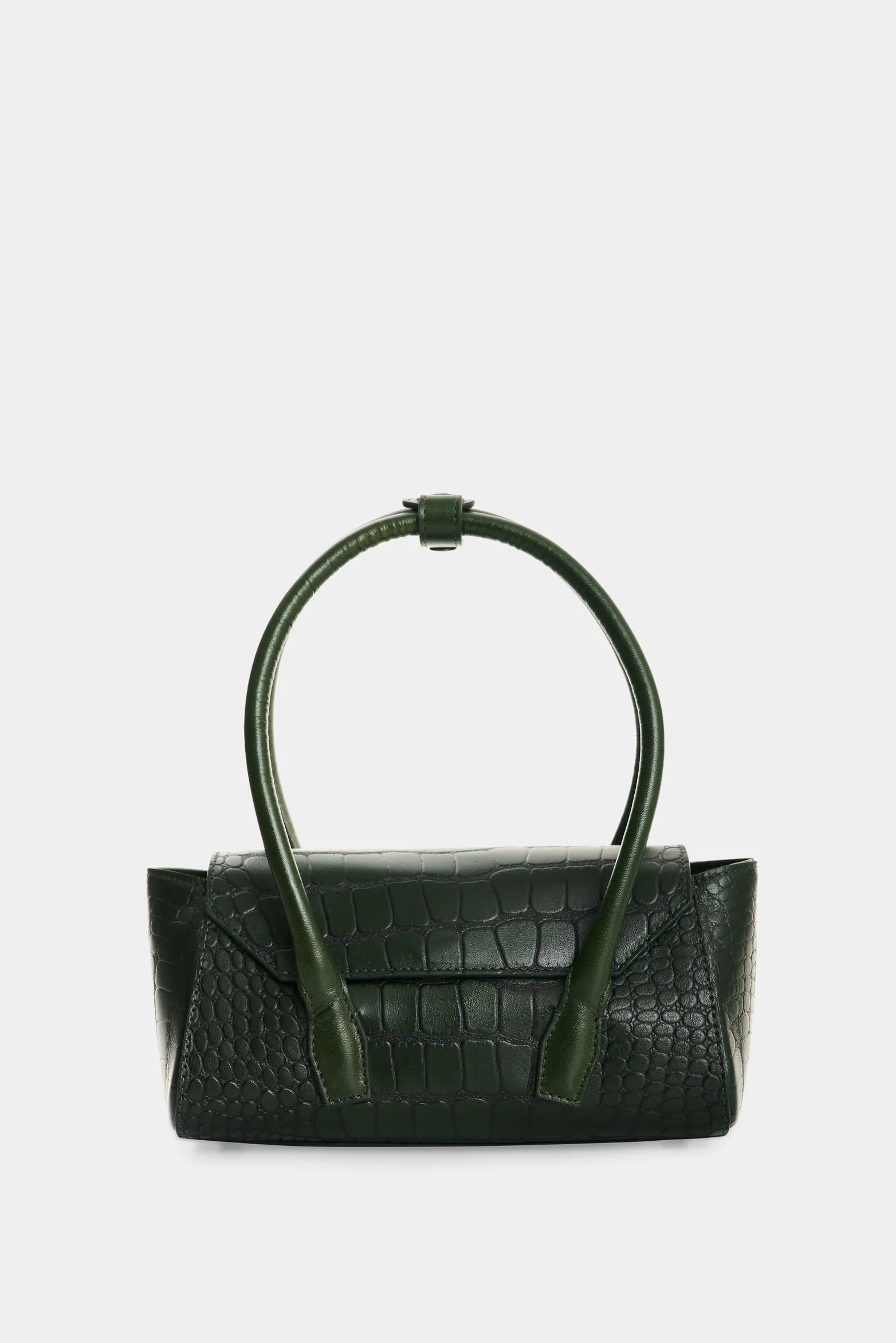 Men’s Mini Croc-Embossed Leather Crossbody Bag