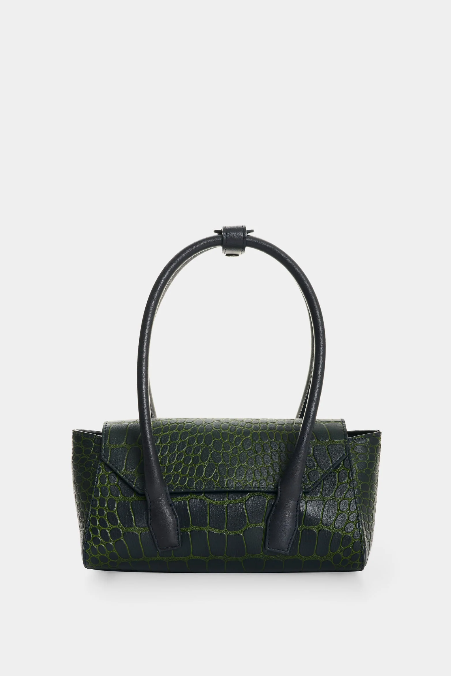 Men’s Mini Croc-Embossed Leather Crossbody Bag