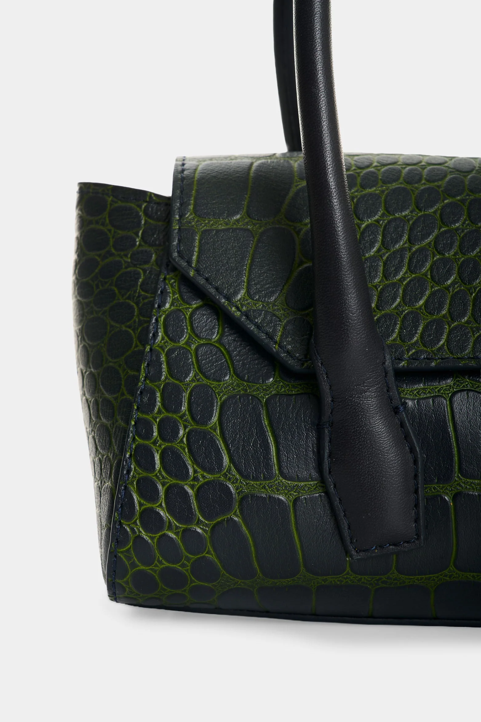 Men’s Mini Croc-Embossed Leather Crossbody Bag - Image 4