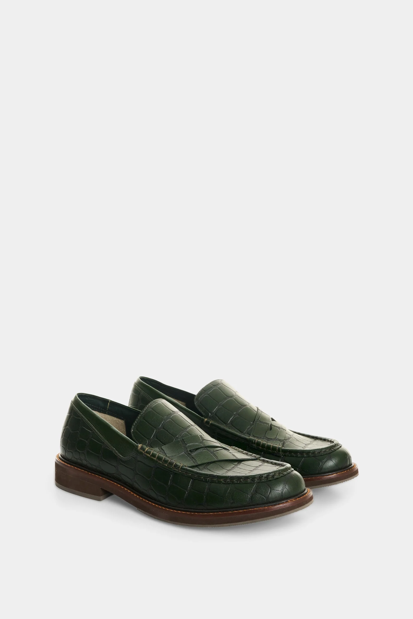 Men's Croco Leather Loafers - Image 2
