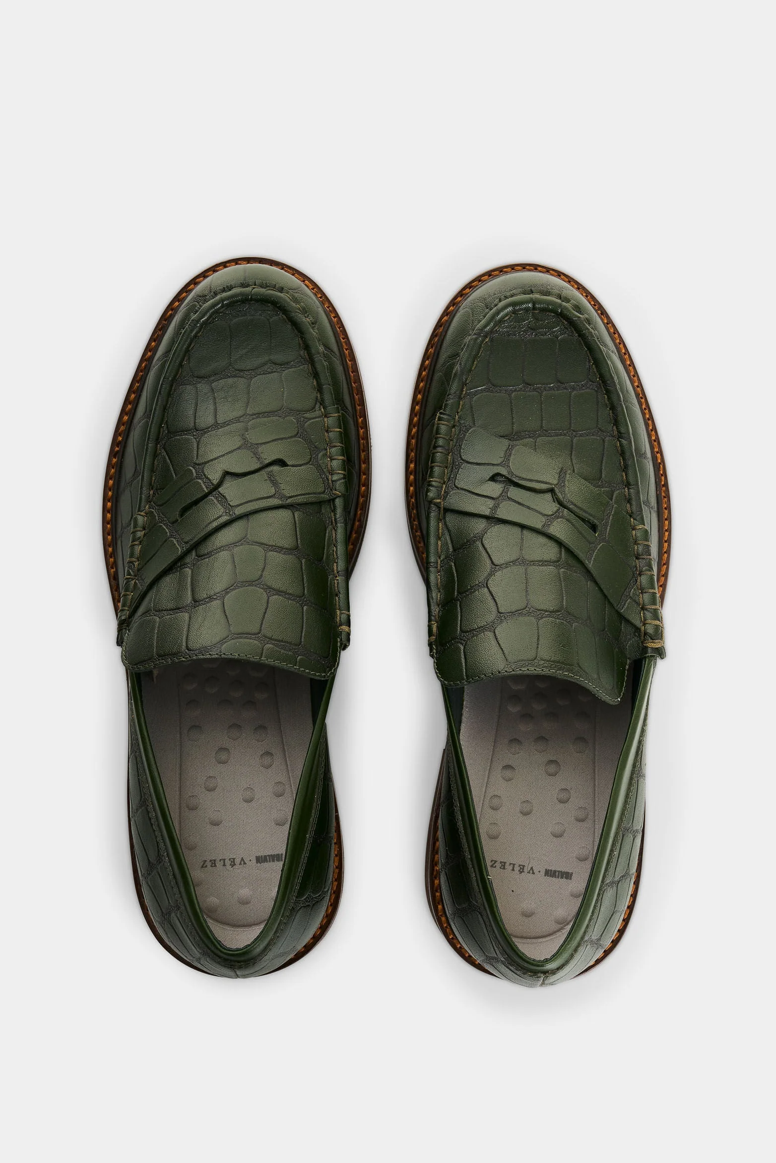 Men's Croco Leather Loafers - Image 4