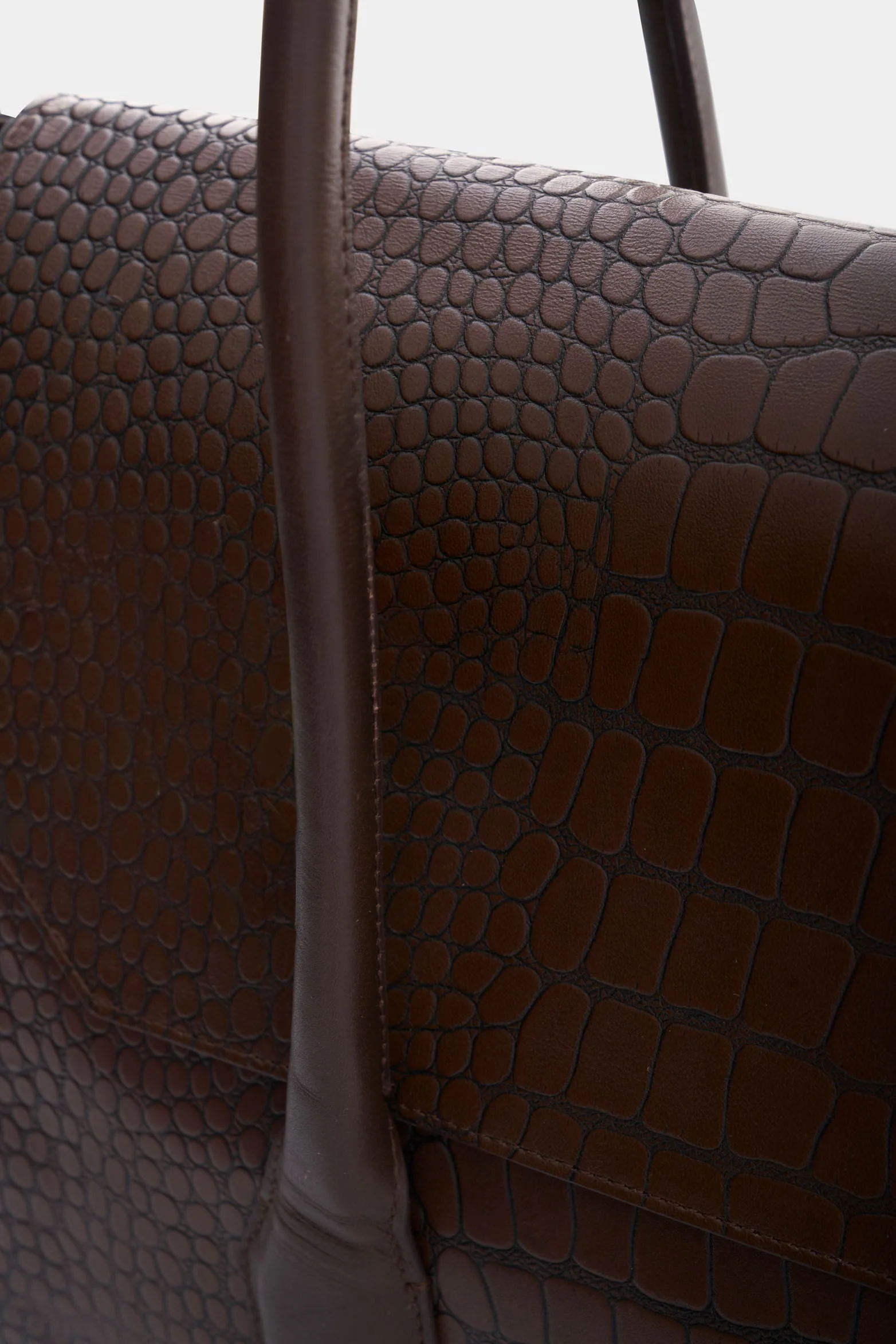 Men's Croco Leather Shopping Bag - Image 4