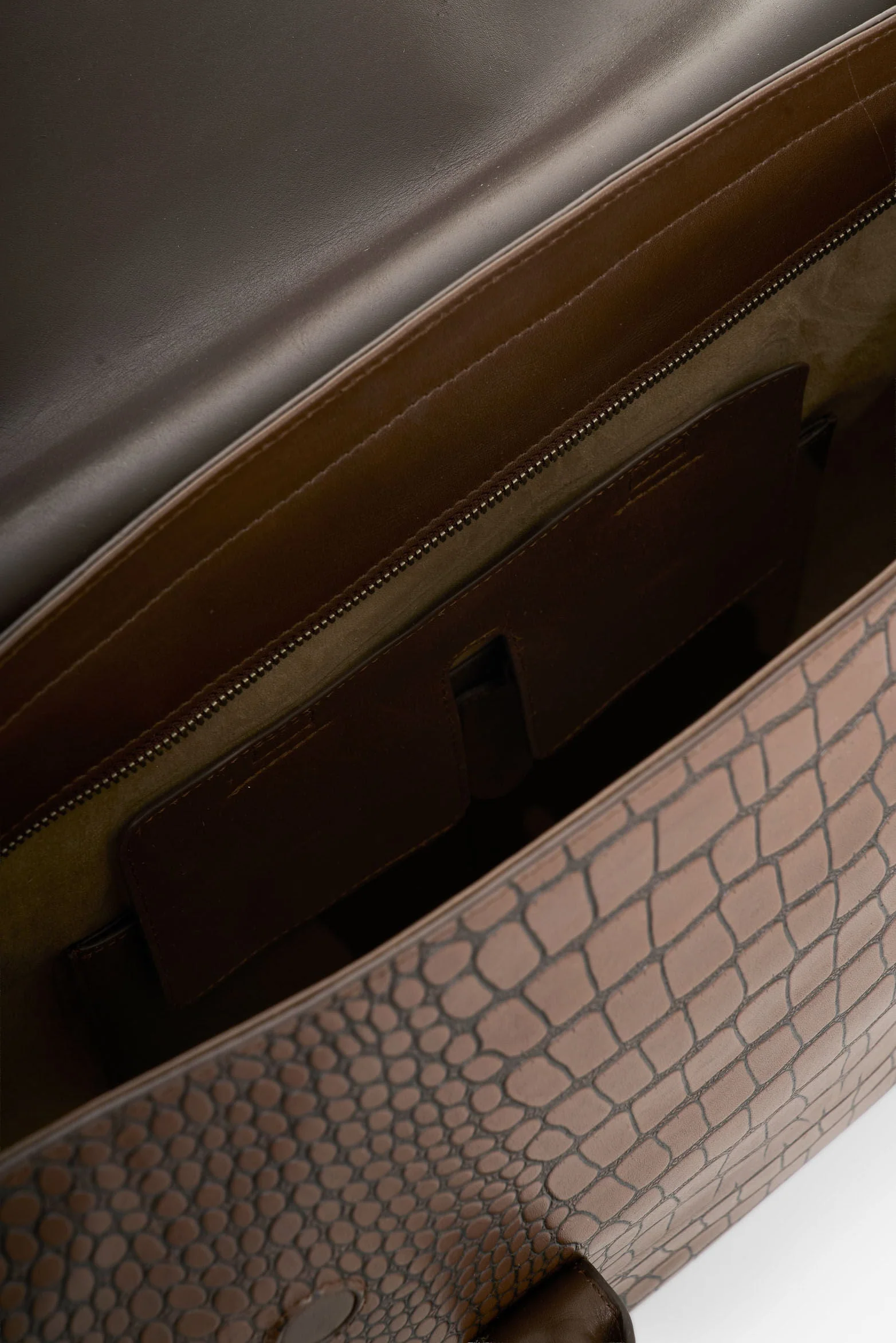 Men's Croco Leather Shopping Bag - Image 5