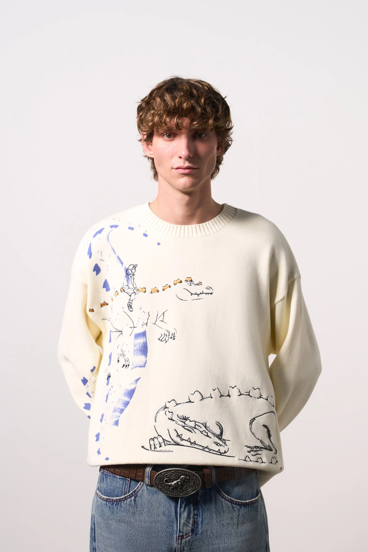 Men's Dino Knit Sweater - Image 6