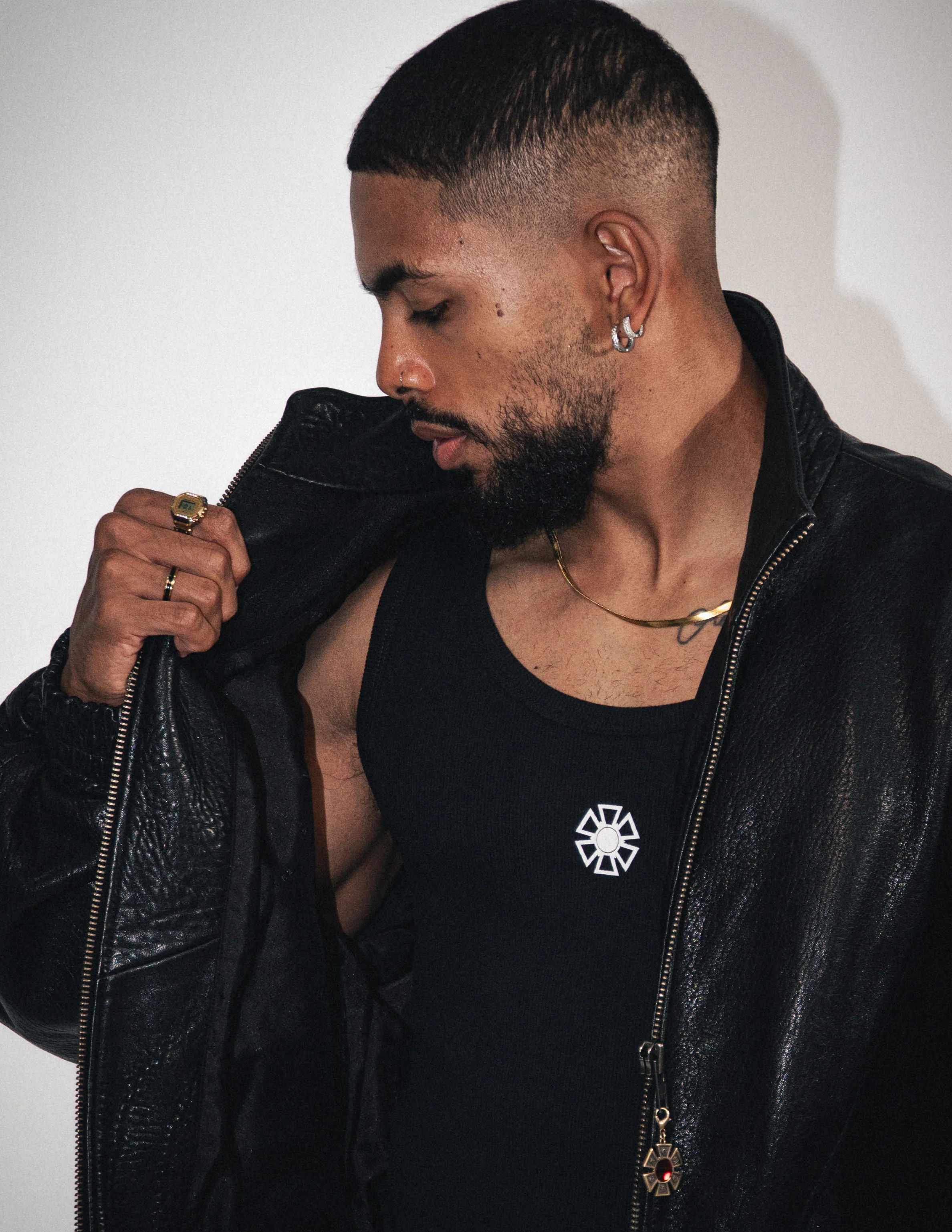 OMERTA BLACK LEATHER JACKET - Image 7